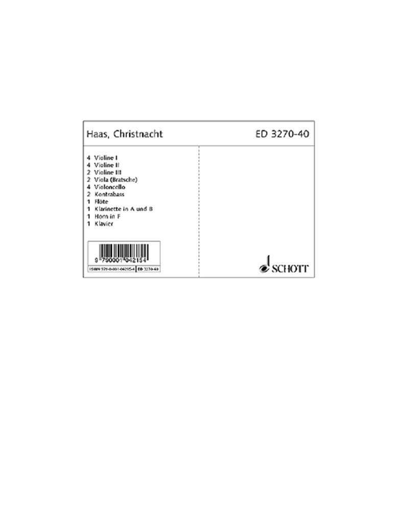 Christnacht op. 85